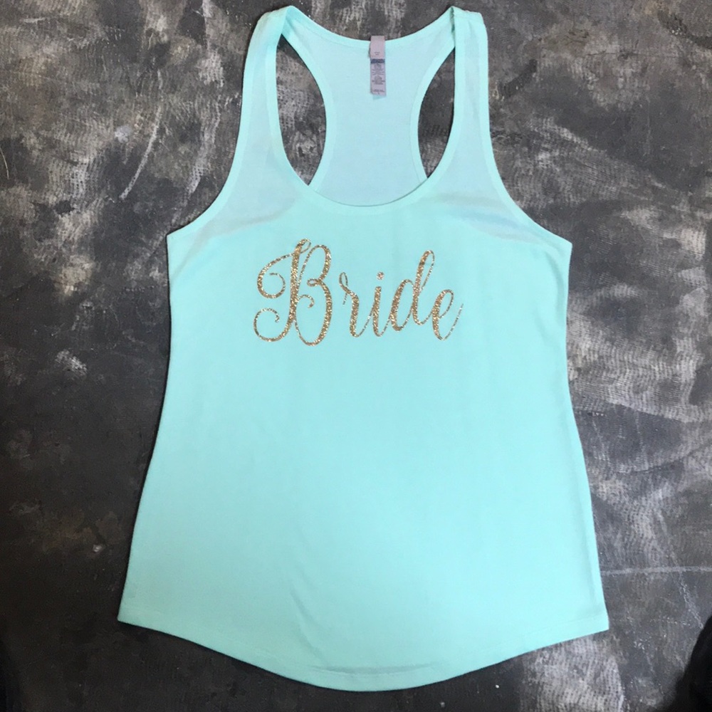 Mint Green Bride Tank Top